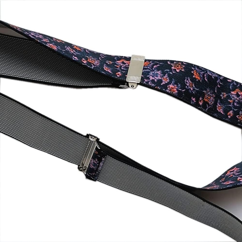 Peony FLower Print Suspenders Men Boys X Back WomenBraces Skirt Pants Holder Match Shirt Adult Suspender