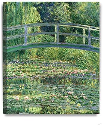 DECORARTS - The Japanese Bridge (The Water-Lily Pond) by Claude Monet Oil Painting Reproduction Giclee Print on 100% Cotton Canvas Wall Art for Home Decor and Wall Decor 20x24