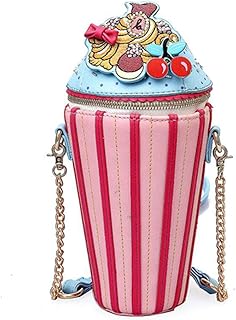 Candy Ice Cream Pu Leather Pink Cake Chain Flap Crossbody Bag