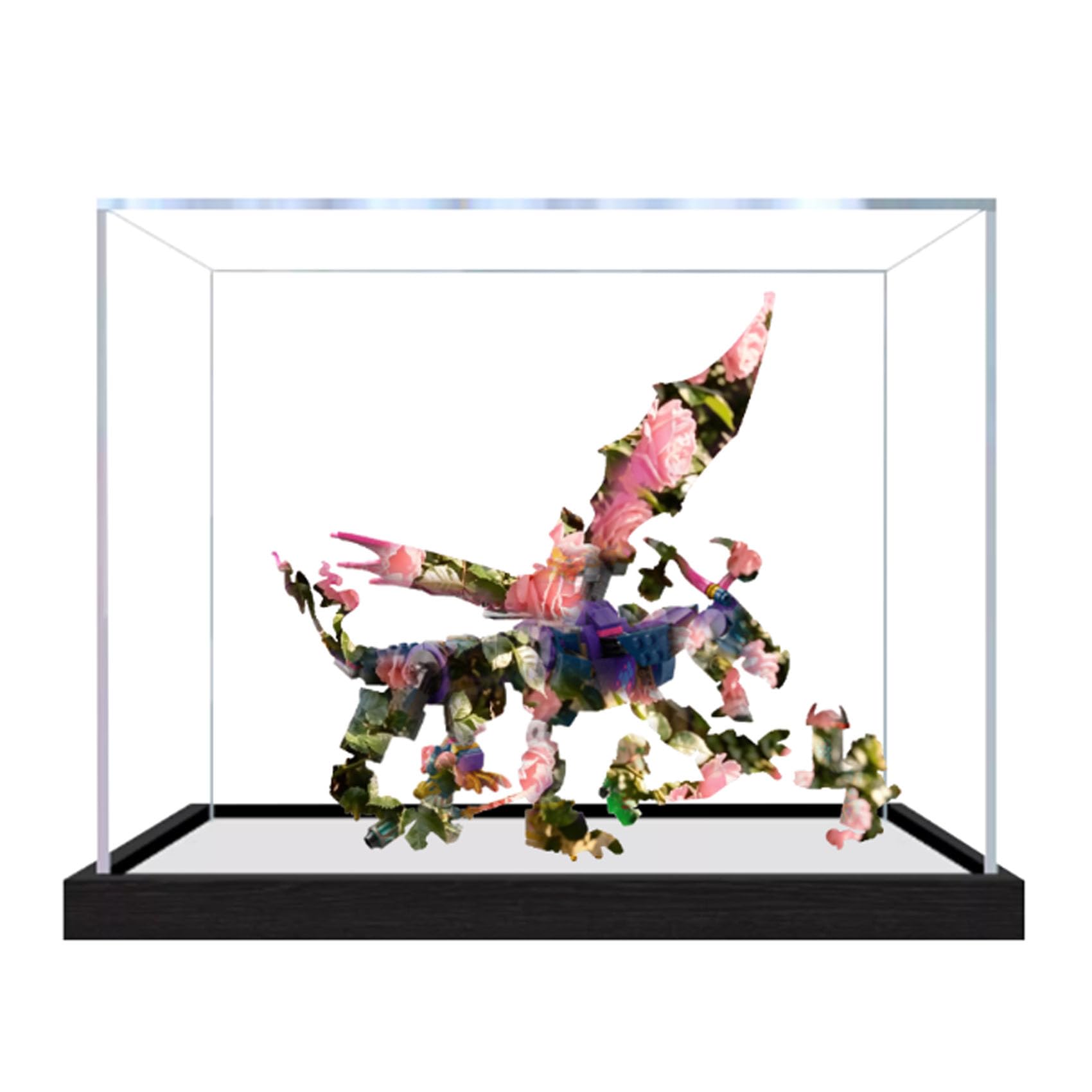 Acrylic Display Case for Le-go 71842 Dragon Model, Dustproof Display Box (display box only) (StyleC 3mm)
