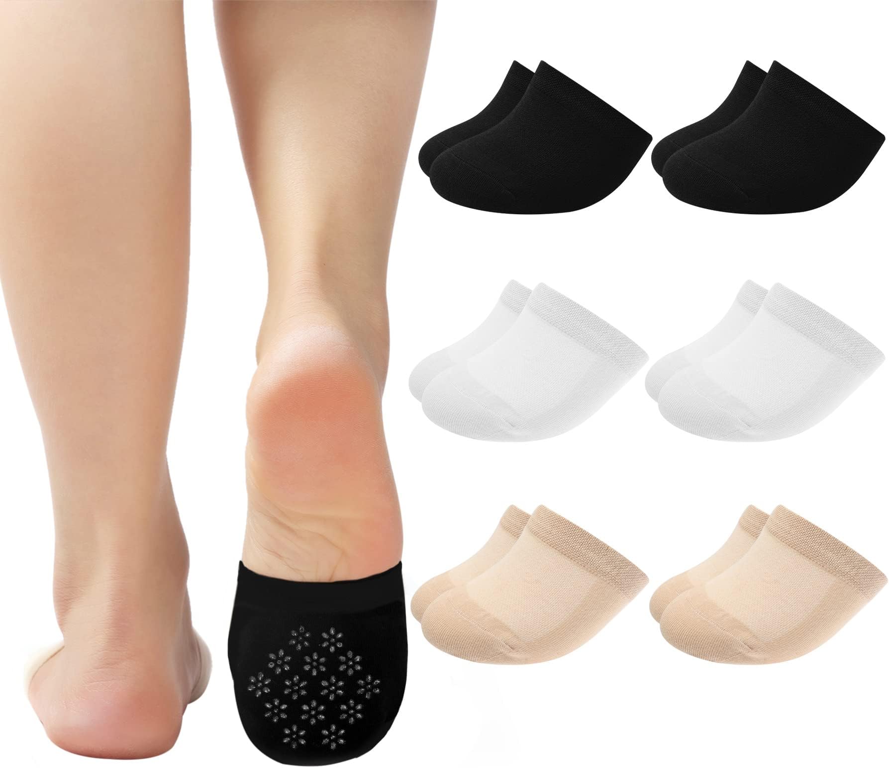 No Show Socks Women Ankle Low Cut Socks Invisible Non Slip Footies Liner for Sneakers Boat Shoes 3 to 6 Pairs