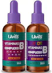 Kit Vitaminas Complexo B + B Kids Sublingual 30ml Cada Uvits