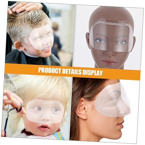Miniatura 3 de Beaupretty 60Pcs Transparent Facial Shield for Hair Salon Eye Protector Covers for Hair Cutting Styling and Treatments Durable Material for Customer