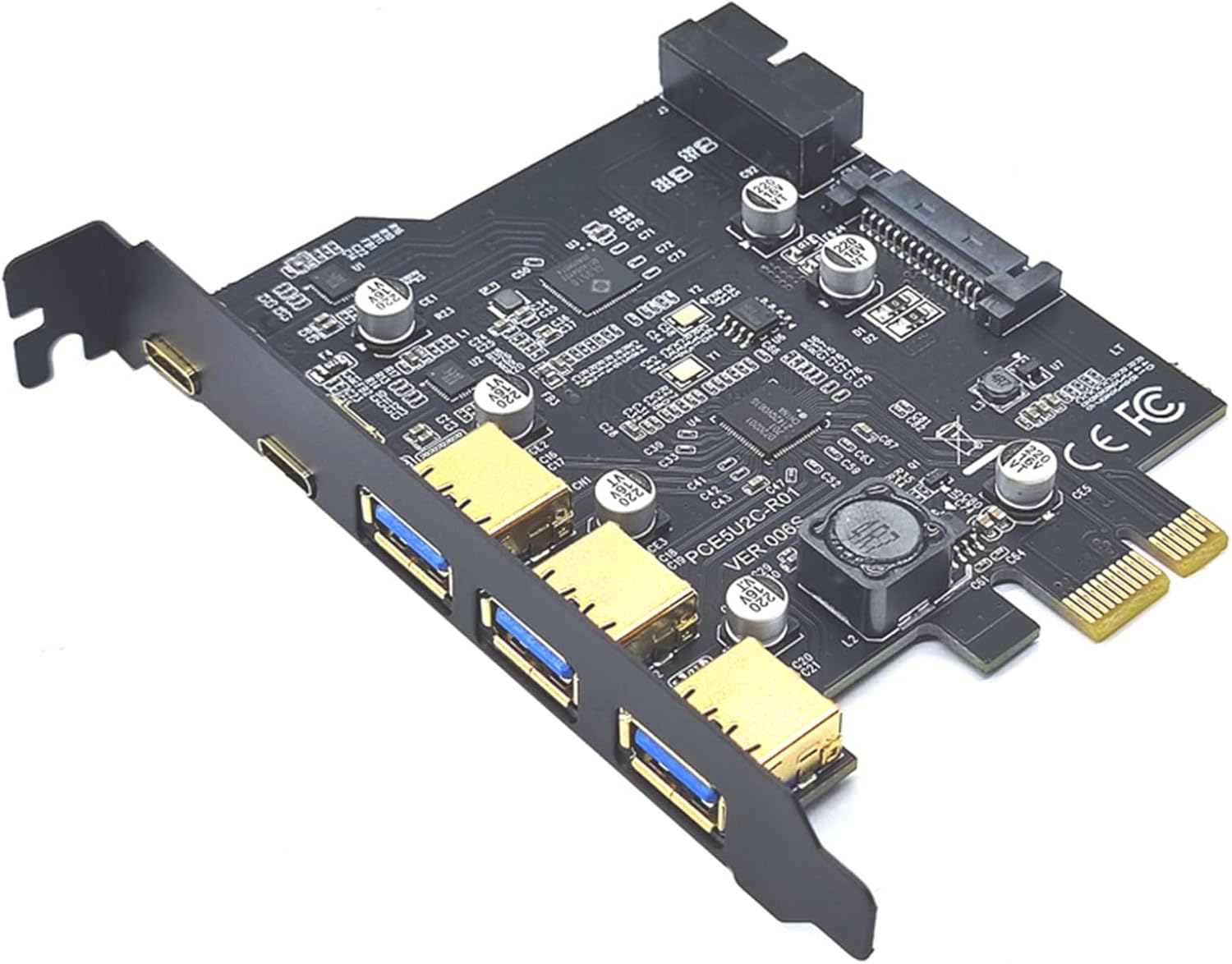 Type-C USB 3.2 Gen2 Cards with USB3.1 Connectors and Power - Your Device USB PCI Board