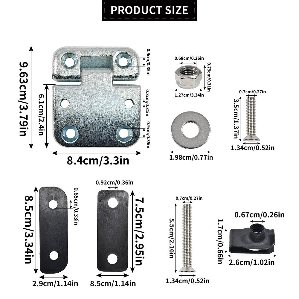 Auto Türscharniere Set Vorne Links und Rechts Kompatibel mit Rover Defender SERIES TD5 DA1070W