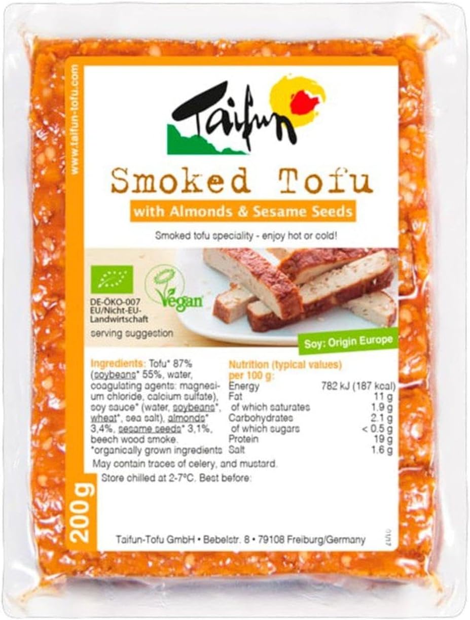 Taifun Organic Smoked Tofu with Almonds & Sesame Seeds 200g