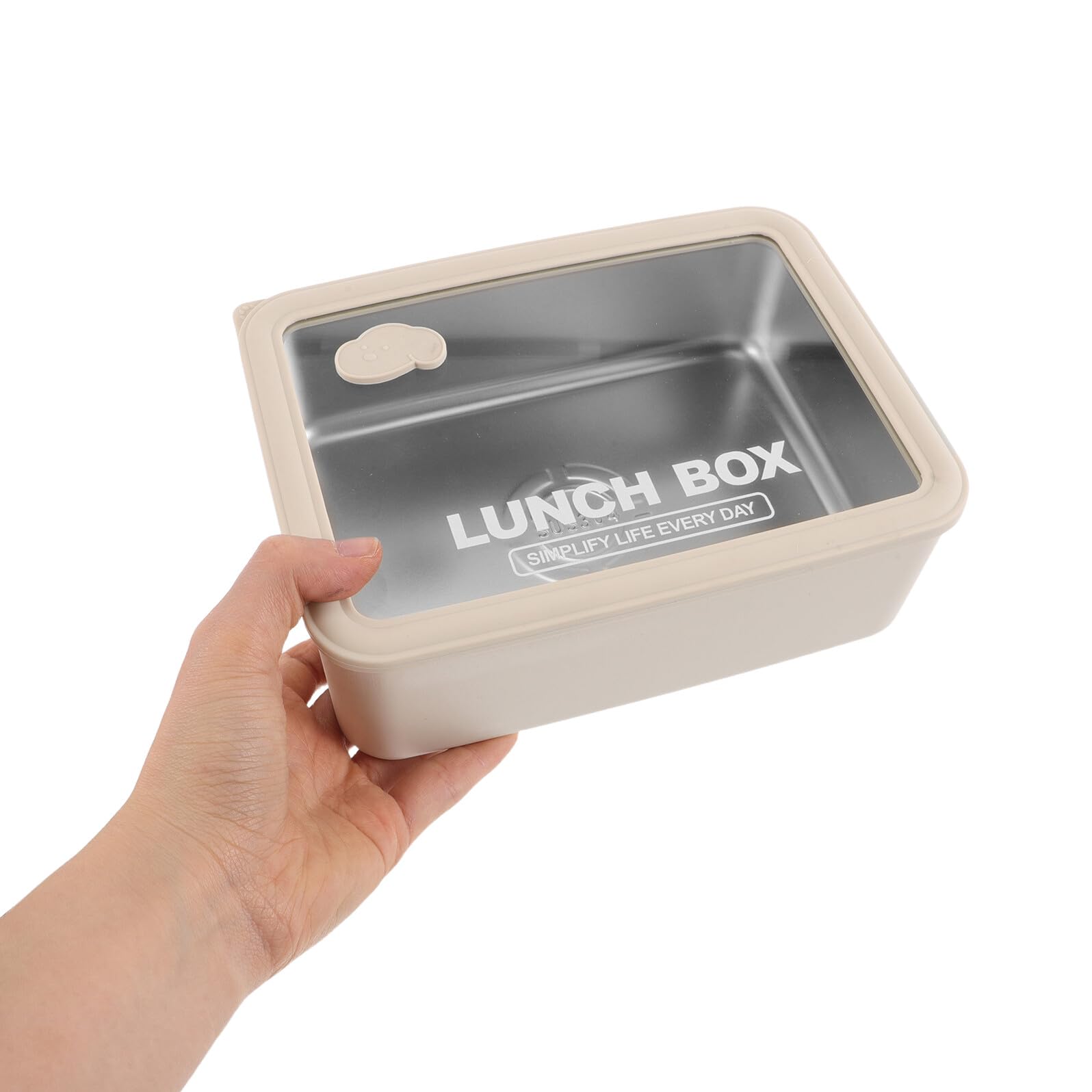 Fiambrera de Acero Inoxidable 304 con Tapa de Vidrio Capacidad 1200 Ml Recipiente Térmico para Comida Caliente Apta para Microondas Portátil para Oficina y Actividades al Aire