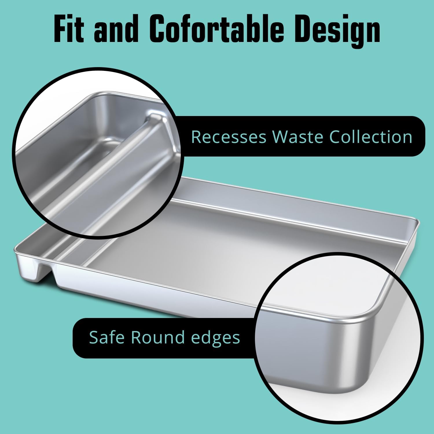 Reusable Tray Compatible with Pet-safe Scoop-Free Litter Box, Includes 3.5lb of Premium Crystal Litter, Tray Replacement for Pet-safe Litter Tray Refills, Easier to Clean, Never Stains or Absorb Odors