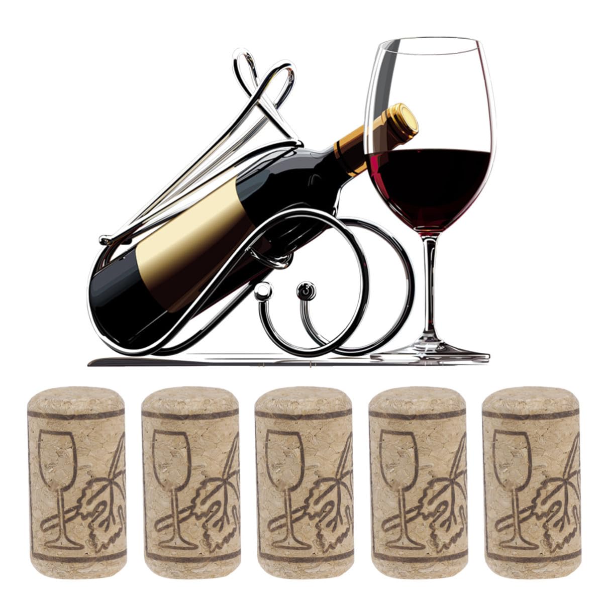 Corcho natural para botellas de vino: 100 tapones de sellado compacto aptos para decoración