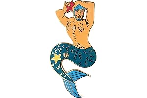 Eye-Catching Merman Enamel Lapel Pin
