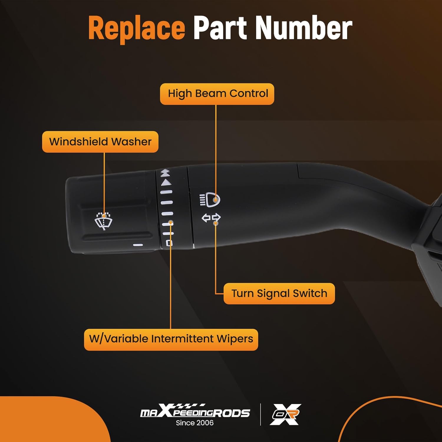 maXpeedingrods Turn Signal Wiper Multifunction Switch Fit for Ford F-150 2014/F-250 2018-2019/F-350 2018-2019/F-450 2014-2016/F-550 2014-2016 Super Duty, OE# SW7016, CBS2280, 1S13837, DC3Z13K359AA