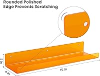 Vista 3 de upsimples Estantes acrílicos para decoración de pared, estante de exhibición de 15 pulgadas, organizador de perfumes para baño, dormitorio, sala