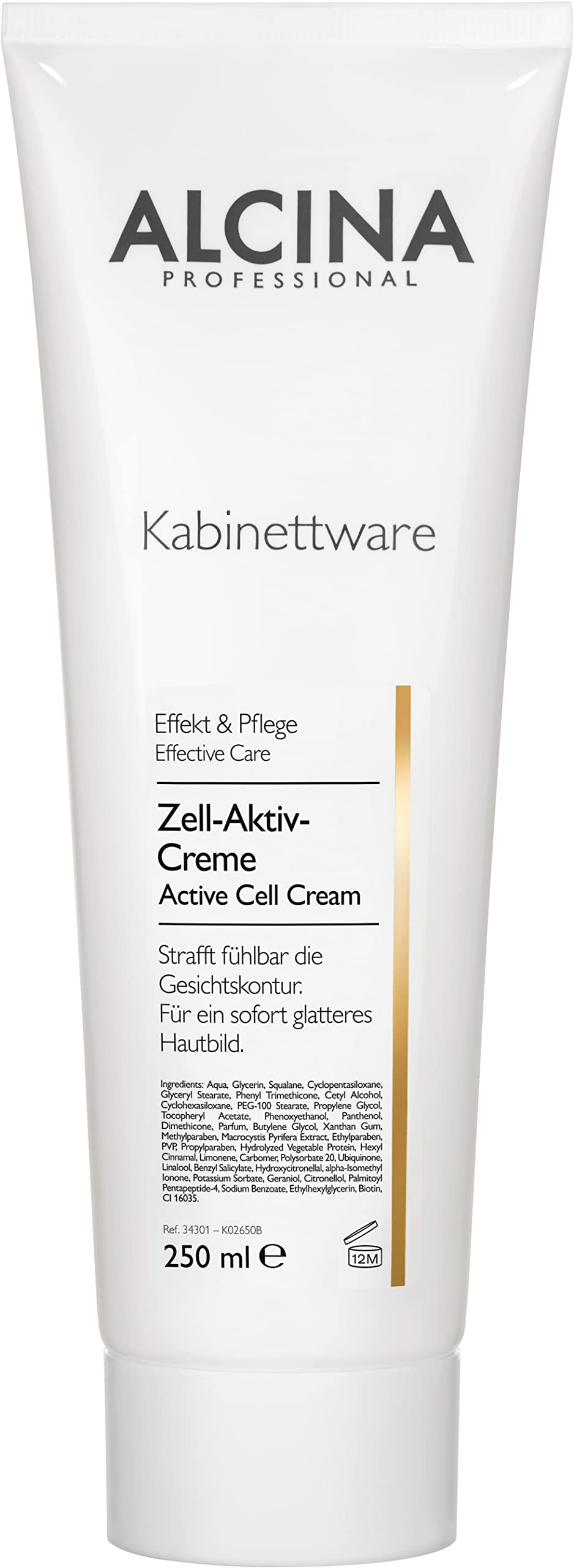 ALCINA Zell-Aktiv-Creme - 1 x 250 ml - Effekt & Pflege - Für ein sofort glatteres Hautbild und nachweislich verringerte Fältchen - Unterstützt die hauteigene Collagenproduktion