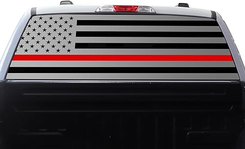 Miniatura 10 de BOGAR TECH DESIGNS Calcomanía de vinilo precortada para ventana lateral envejecida de la bandera estadounidense compatible con Ford F-150 F150