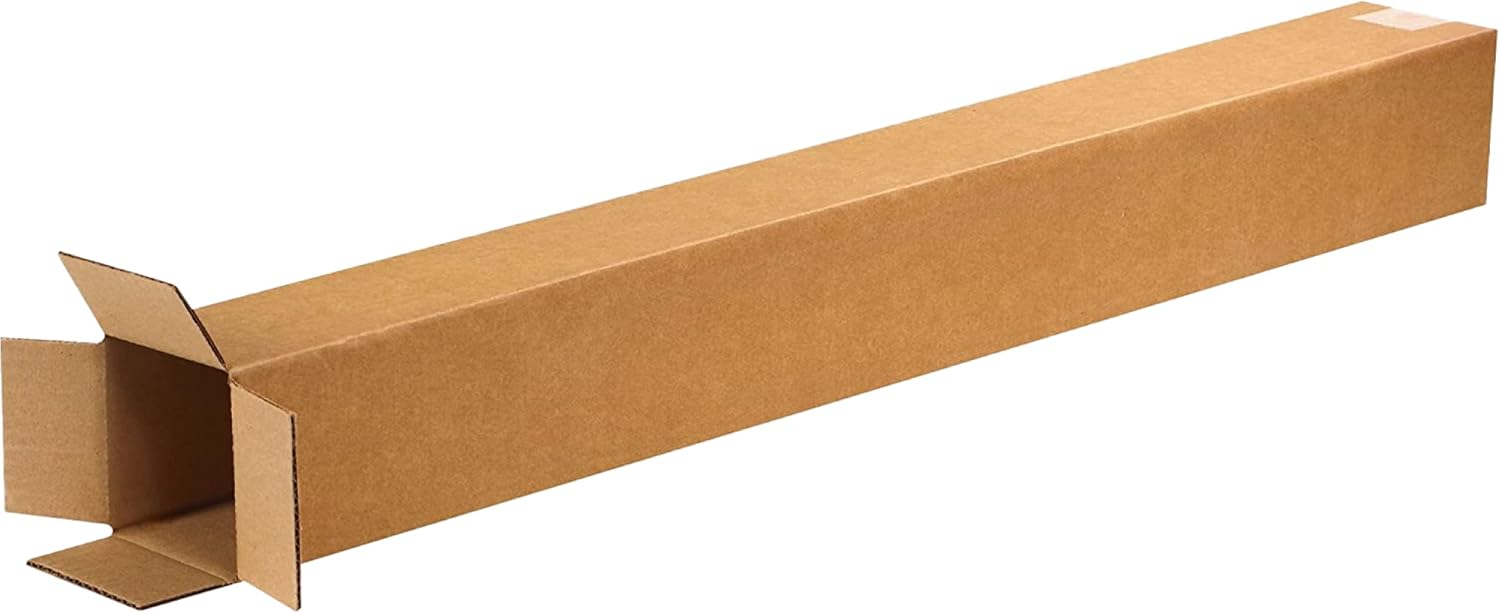 BOX USA 4x4x24 Tall Corrugated Boxes, Tall, 4L x 4W x 24H, Pack of 100 | Shipping, Packaging, Moving, Storage Box for Home or Business, Strong Wholesale Bulk Boxes