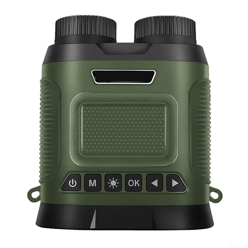 Jumelles de vision nocturne avec infrarouge puissant pour la randonnée, l'observation des oiseaux et la pêche de nuit, avec zoom 8x et écran de 7,6 cm (vert)
