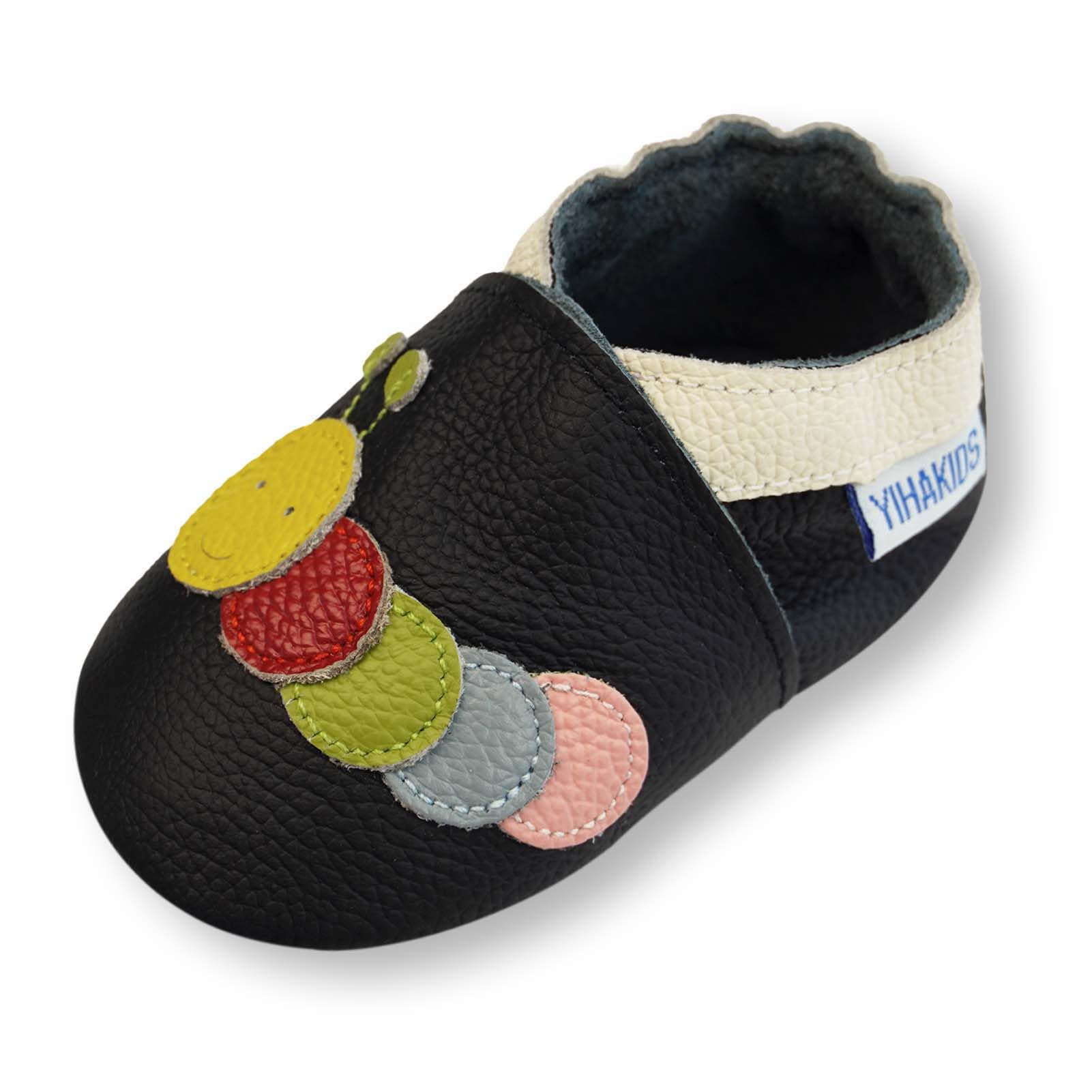 YIHAKIDS Krabbelschuhe Babyschuhe Leder Babyhausschuhe Lauflernschuhe Lederpuschen Jungen Mädchen Hausschuhe 0-3 Jahre