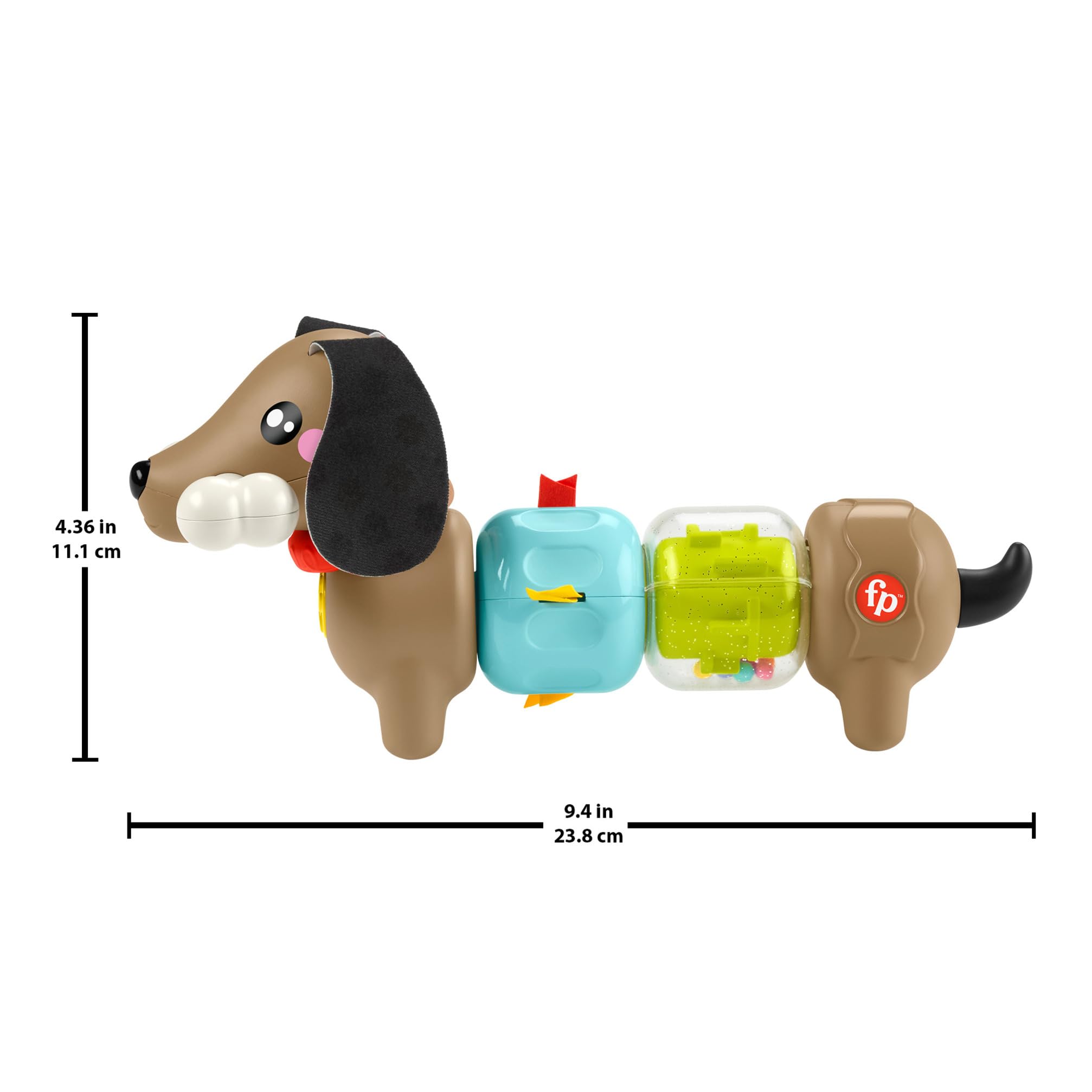 Fisher-Price Perrito de actividades con sonidos y giros, juguete que ayuda a la motricidad con diferentes texturas y colores, para bebés +6 meses (HTW91) — view 6