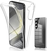 SOGUDE Coque pour Samsung Galaxy S24 Plus Housse, pour Samsung S24 Plus Coque Transparent Silicone TPU Case Intégral 360 Degres Full Body Protection Coque Etui pour Samsung Galaxy S24 Plus
