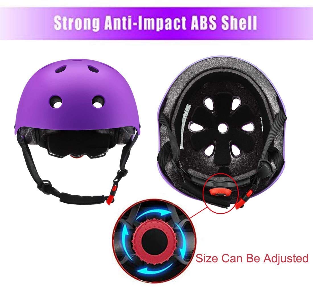 Adjustable Helmet for Ages 5-16 Kids Toddler Boys Girls Youth,Protective Gear with Elbow Knee Wrist Pads for Multi-Sports Skateboarding Bike Riding Scooter Inline skatings Longboard Roller Skate