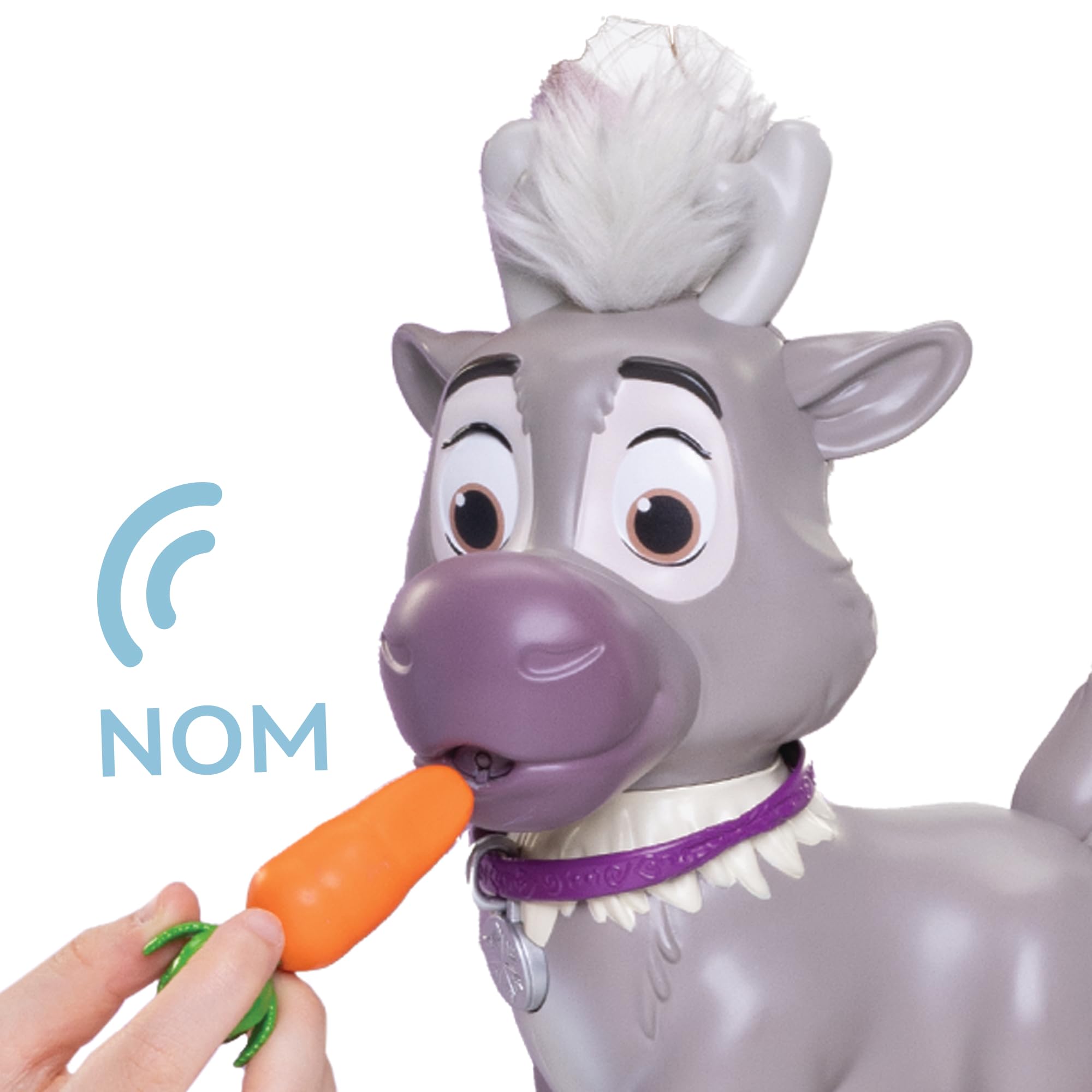 Disney Jakks Pacific Kit de Soin Sven Reine des Neiges Set Imitation Toilettage Animal avec Brosse Spray Accessoires Jeu Éducatif Frozen 3 Ans+
