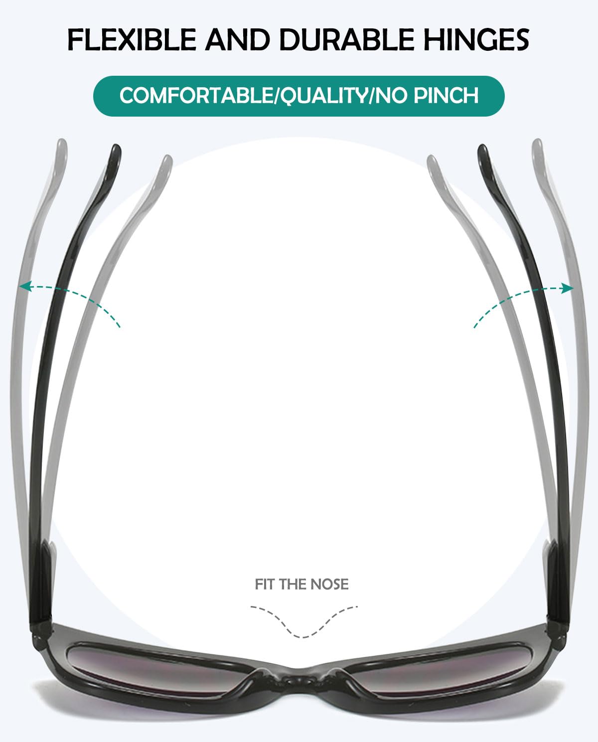 KOOSUFA Mode Bifokale Lesebrille mit Sonnenschutz Damen Progressive Sonnenbrille Lesesonnenbrille Blaulichtfilter Federscharnier Sonnenleser Outdoor Lesebrillen 1.0 1.5 2.0 2.5 3.0 3.5 4.0