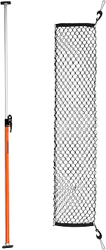 VEVOR Cargo Bar, Cargo Bar Adjustable from 40 to 73, Heavy-Duty Steel Cargos Stabilizer with Storage Net & Non-Slip Foot Pads, Telescoping Load Lock Bars Stop Sliding for SUVs, Sedans