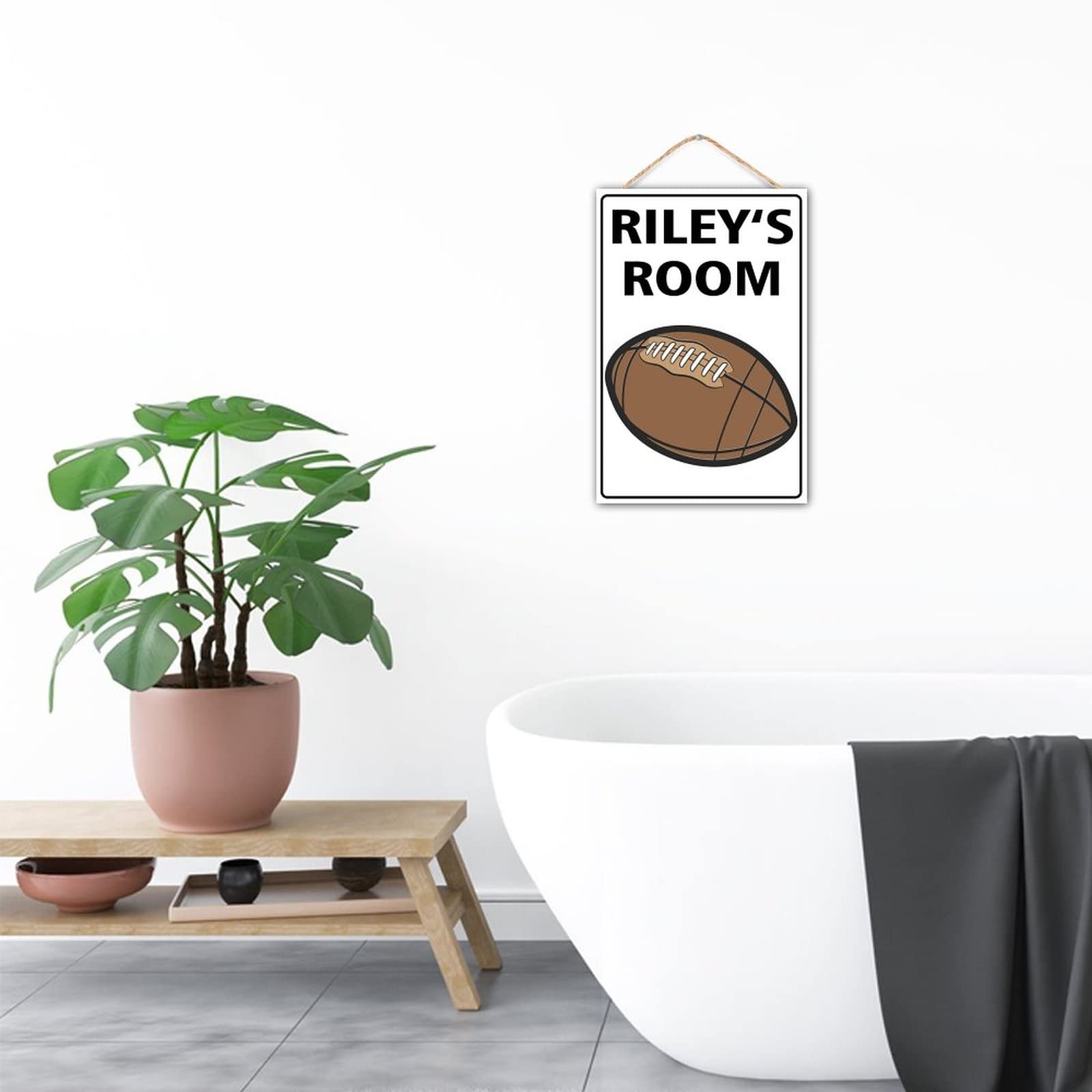 1pc, targa in legno vintage per il calcio, di , miglioramento della , targa in legno appesa, decorazione da parete/ /casa/ /bar/ /porta/ /garage - casa e cucina