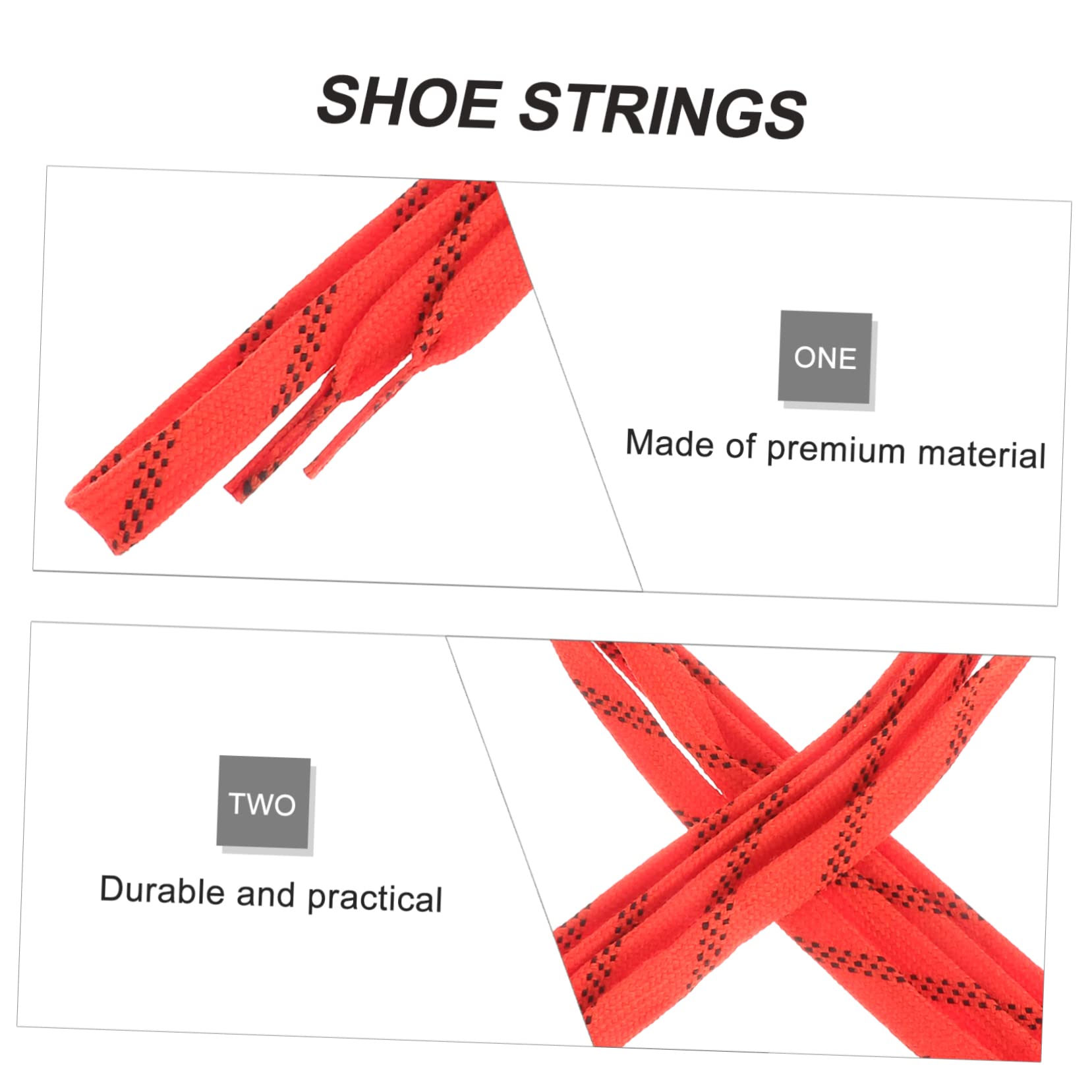 SUPVOX Lacets Antigel pour Chaussures De Hockey Accessoires Lacets De Hockey en Cire Chaussures Lumineuses Lacets De Chaussures De Course Lacets Noirs Chaussures De Patins À Glace