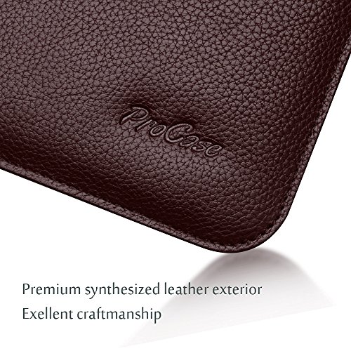 Procase Sleeve Case For Microsoft Surface 2 Rt, Surface Pro 2 Tablet, Compatible With Microsoft Keyboard, Built-In Business Card Holder, Document Pocket -Brown #TOP5