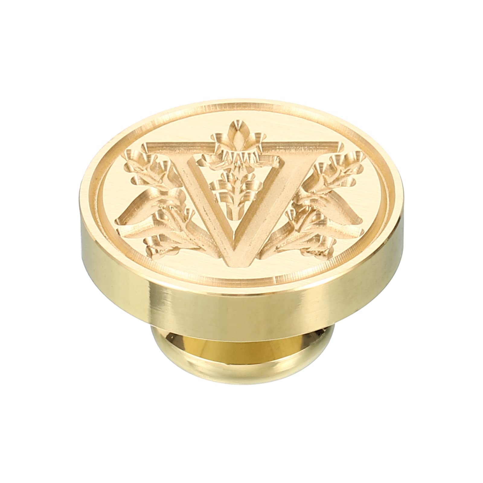 PATIKIL Alphabet V Wax Seal Stamp, Initial Letter Sealing Wax Stamp Classic Retro Brass Head for Envelope Invitation Cards - Image 3
