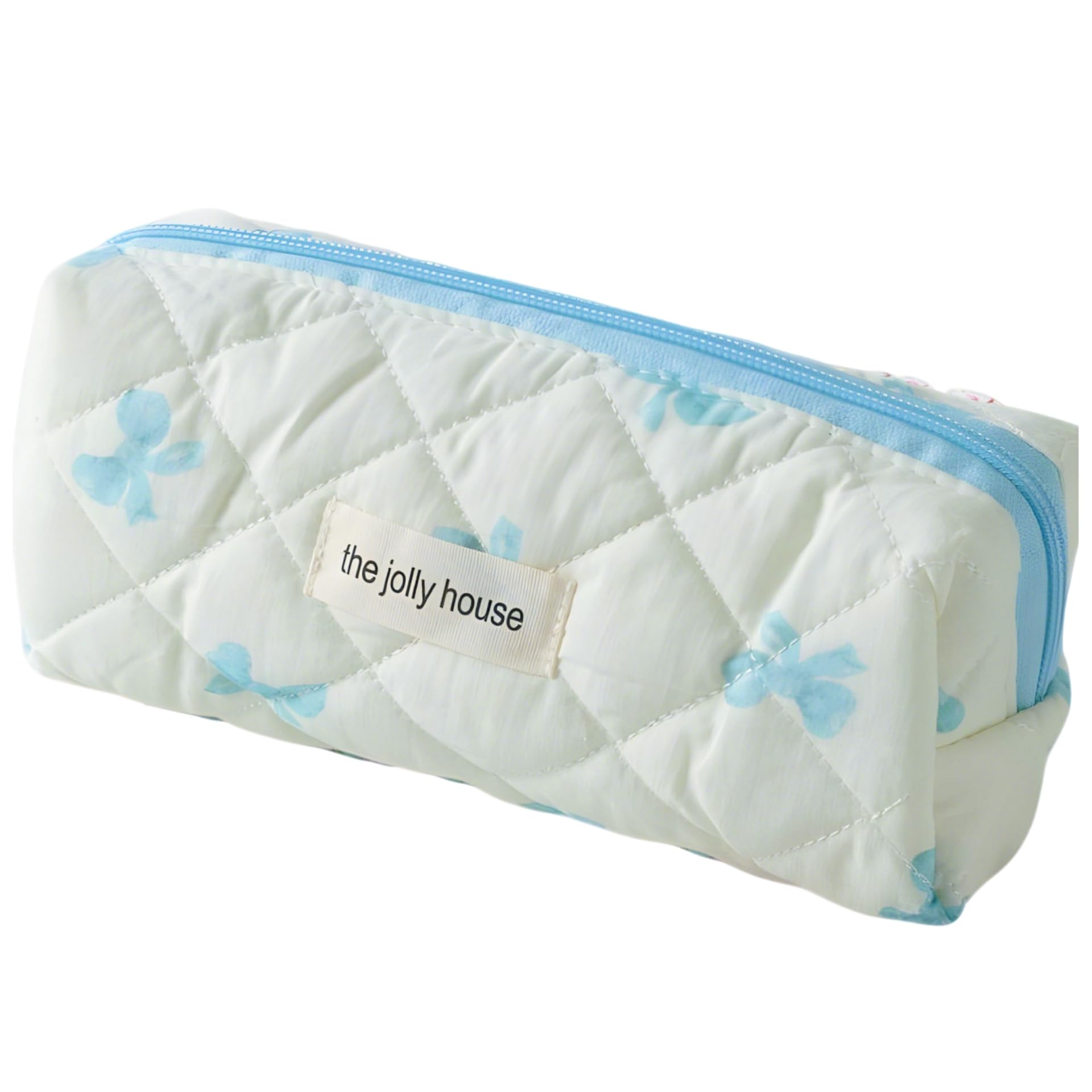 Carry bloom Pencil Pouch Cute Pencil Case for Girls Aesthetic Pencil Bag with Zipper Pen Cases School Supplies Makeup Bag (butterfly blue)
