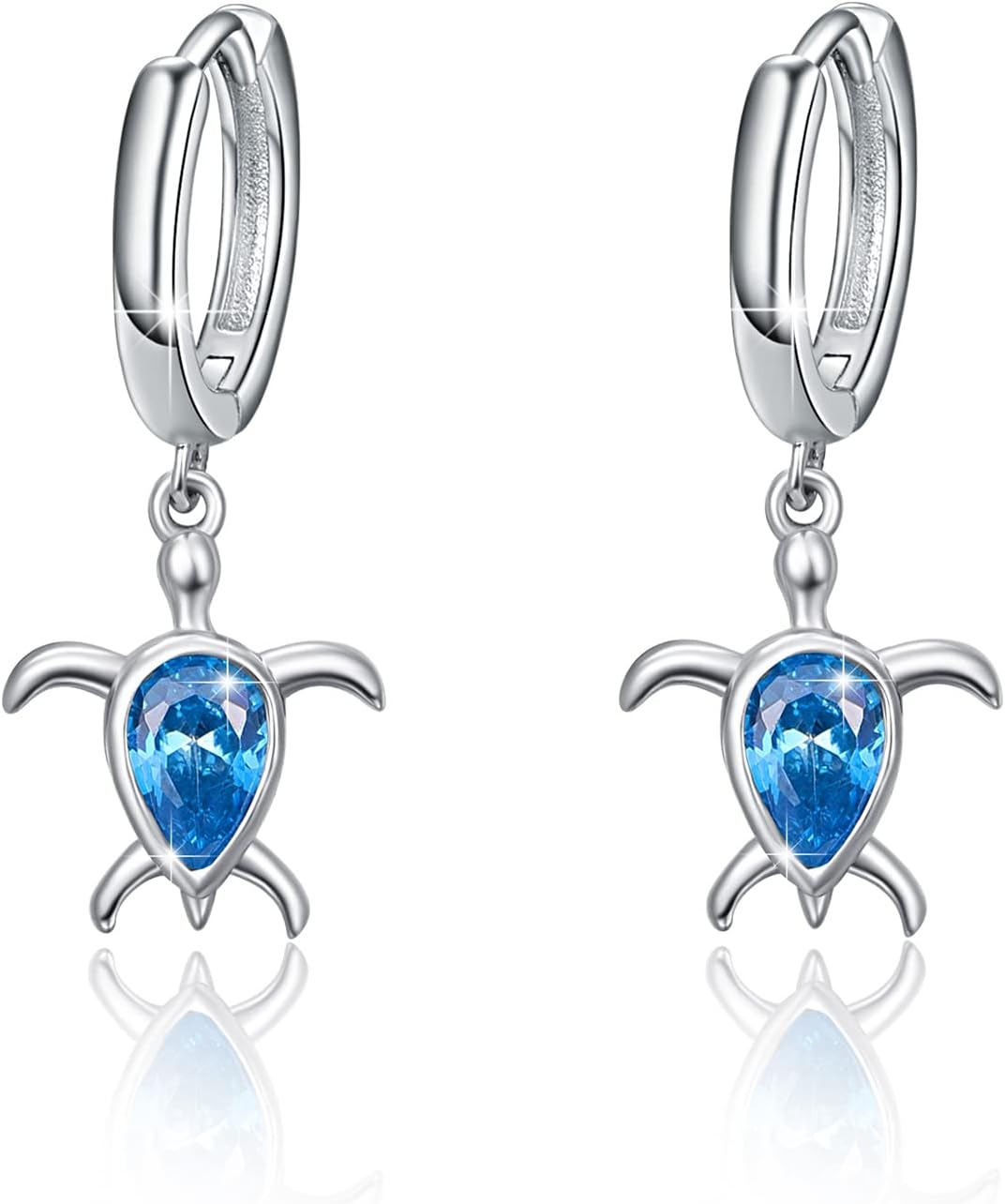 Turtle Earrings for Women 925 Sterling Silver Turtle Hoop Earrings Marine Animal Earrings Turtle Jewelry Gifts for Women