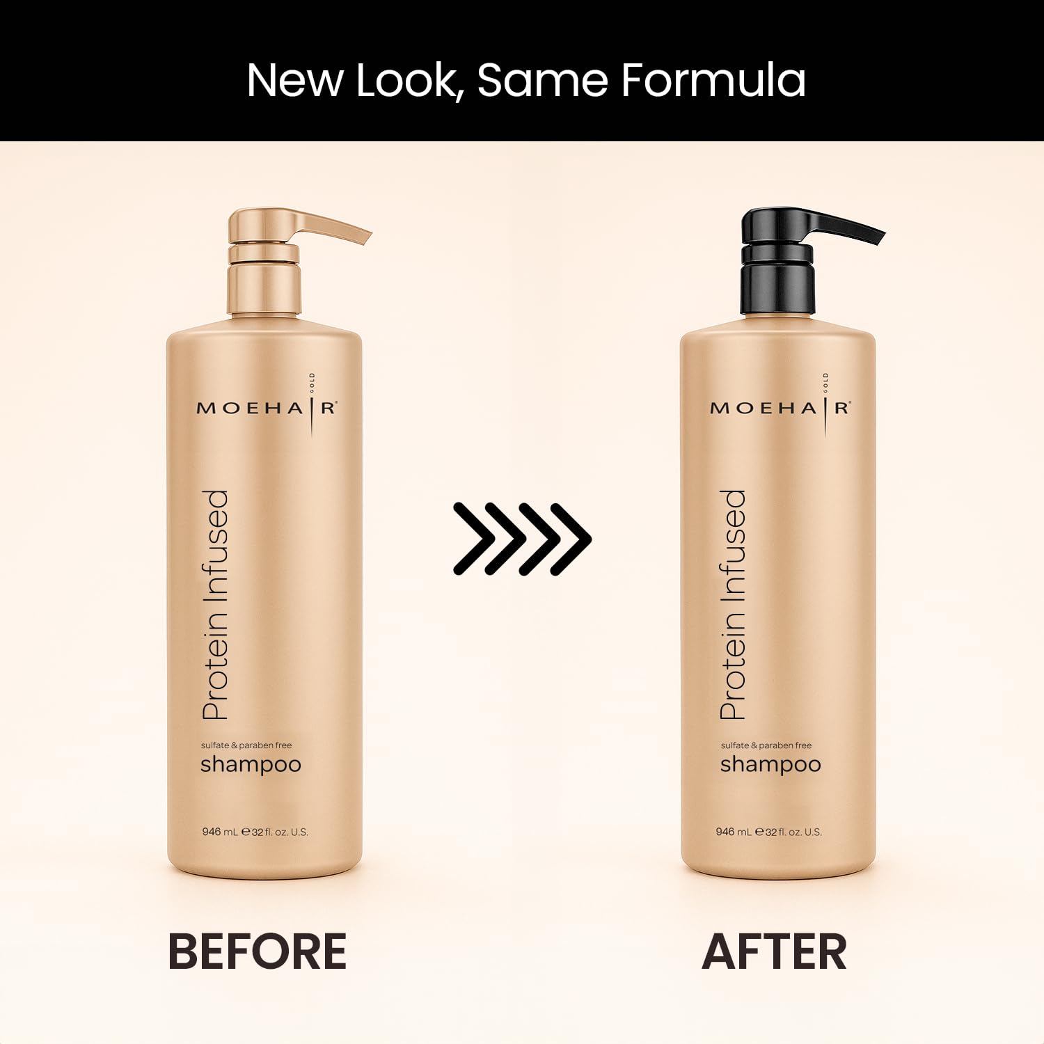 MOEHAIR Protein Infused Shampoo | Anti-Frizz, Moisturizing & Strengthening Shampoo for All Hair Types | With Proteins, Natural Oils & Vitamin E & B5 | Sulfate & Paraben-Free Hair Shampoo, 32 Fl Oz - Image 4