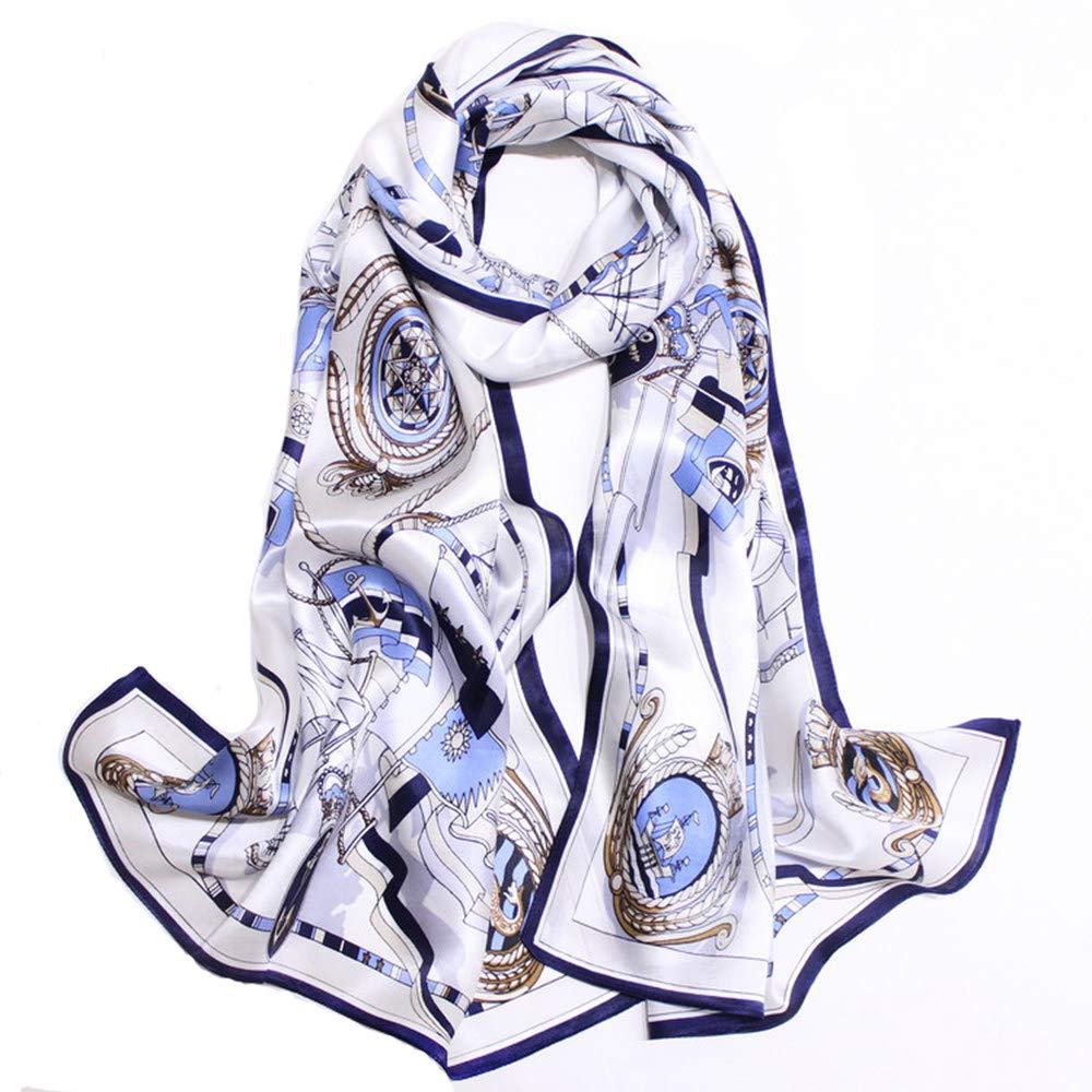 Xingling Moda damska elegancki jedwabny nadruk mały szal wielofunkcyjny szalik, luksusowe pudełko prezentowe w stylu 170 * 53 cm (dostępnych wiele kolorów)