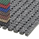 etm® Sicherheitsmatte gegen Glätte | rutschfeste Granulat Beschichtung | deutsches Qualitätsprodukt | 120 cm Breite | viele Farben und Längen (1 m Länge, grau)