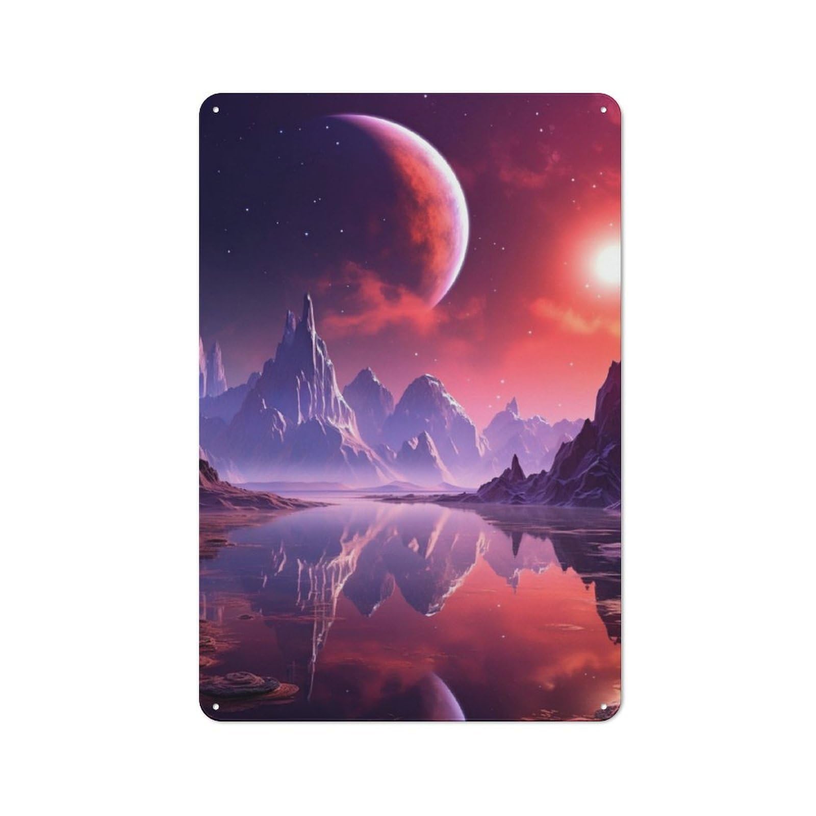 Junmoney Celestial Wilderness For Garden Room Or Summerhouse, Retro Metal Sign 30X20cm, For Metal Sign Collectors, For Vintage Wall Decor Fans