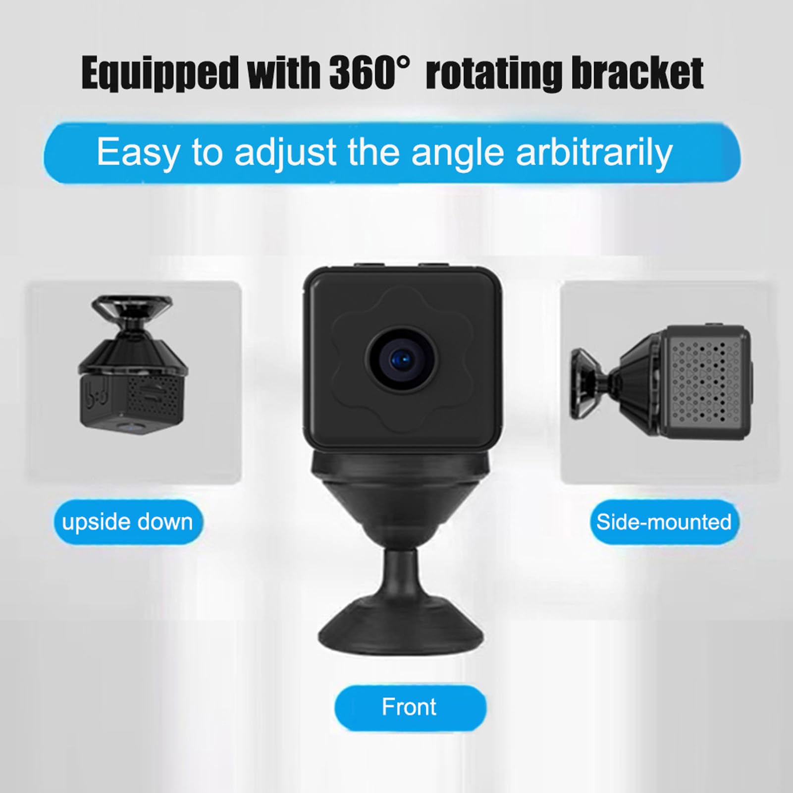 YOPU WiFi-camera, beveiligingscamera HD 1080P draadloze camera met nachtzicht bewegingsdetectie, draadloze beveiliging kleine videocamera voor thuis binnen en buiten beveiliging voor monitoring, zwart