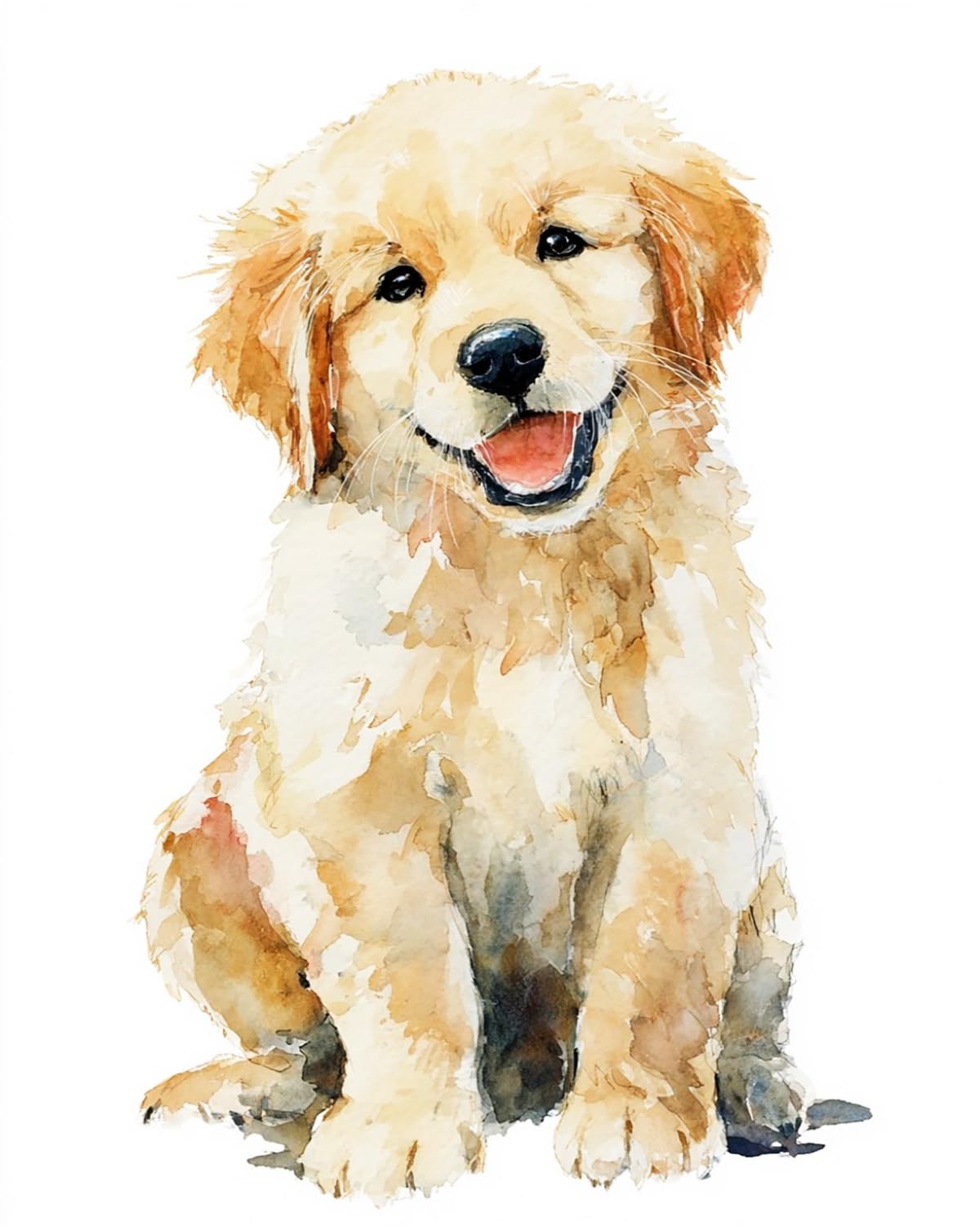 Liubaishi Multicolour Paint By Numbers For Adults, Smiling Golden Retriever, 40X50 Cm Acrylic Canvas Painting Kit With Brushes And Paints