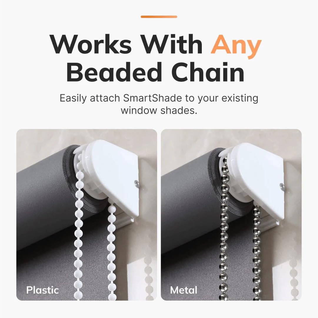 RYSE SmartShade & Wired Plug | Retrofit & Upgrade Existing Beaded Blinds | Convert Normal Shades into Motorized Electric Shades | Easy Control with RYSE Smartphone App | Lifts Blinds up to 9ft x 9ft