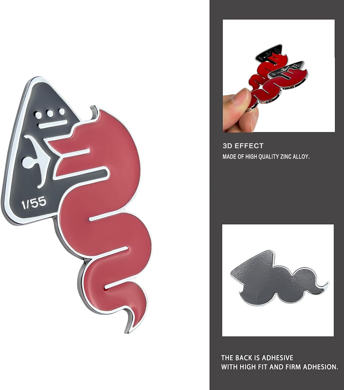 2pcs Body Badge Decals 1/55 Dragon Edition Decorative Label Compatible with Alfa Romeo Giulia 952 Stelvio 949 Tonale Giulietta Mito Exterior Accessories - Image 2