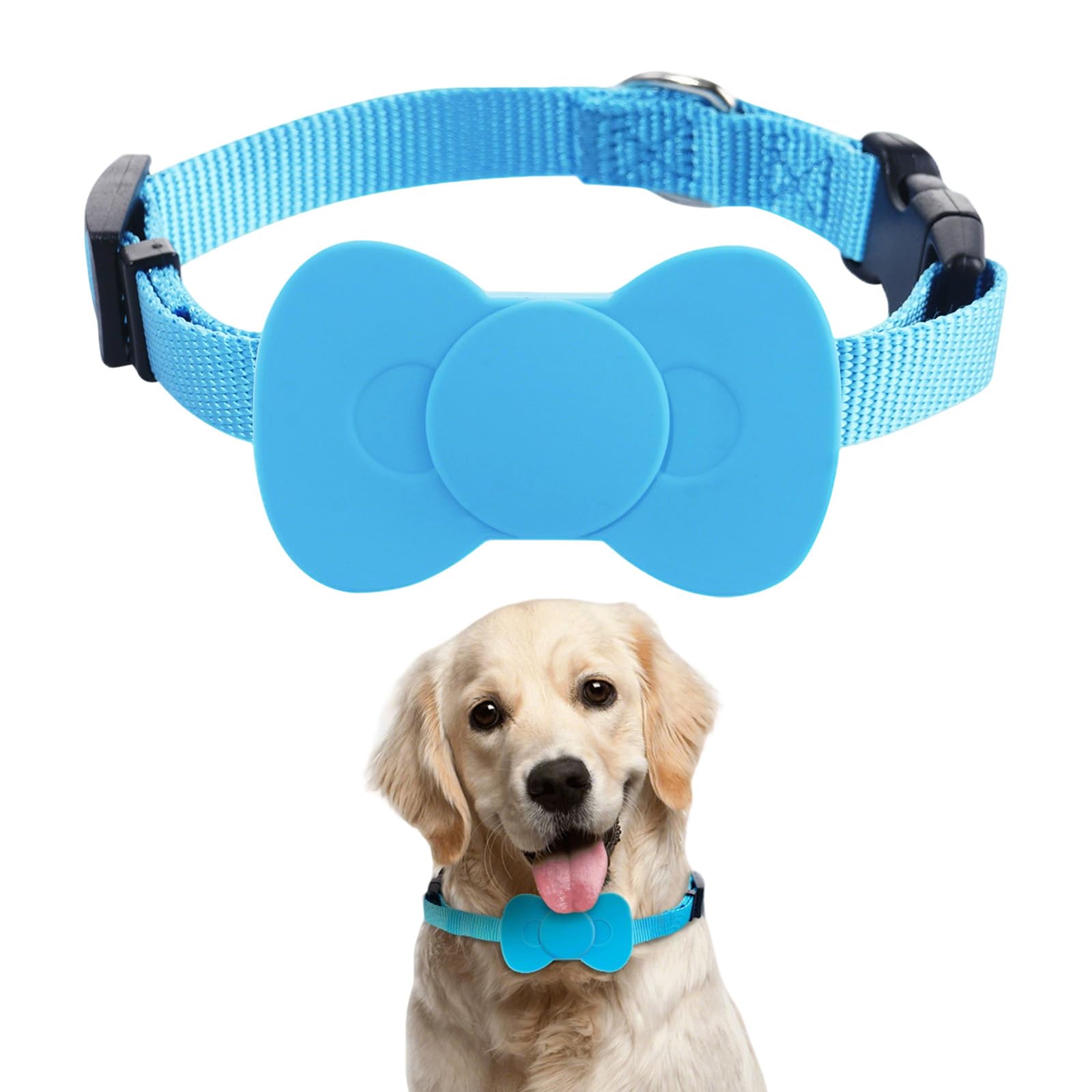 Cat Tracker Collar, Pet GPS Tracker for Small Dogs and Cats, No Monthly Fee, No SIM Required, Compatible with iOS/Android, Waterproof Global Location Tracking Device Anti Lost Tracker (Blue)