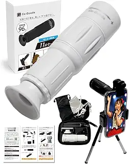 【雑誌クロワッサン掲載・ライブ専用10倍】単眼鏡 スマホ 対応 望遠鏡 軽量96g フェス 双眼鏡より軽い BAK4 ケース付 コンサート 運動会 | 望遠レンズ ライブ 美術館