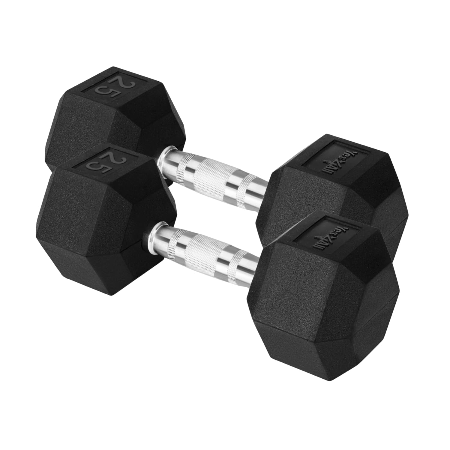 Yes4All Chrome/Rubber Grip Dumbbells