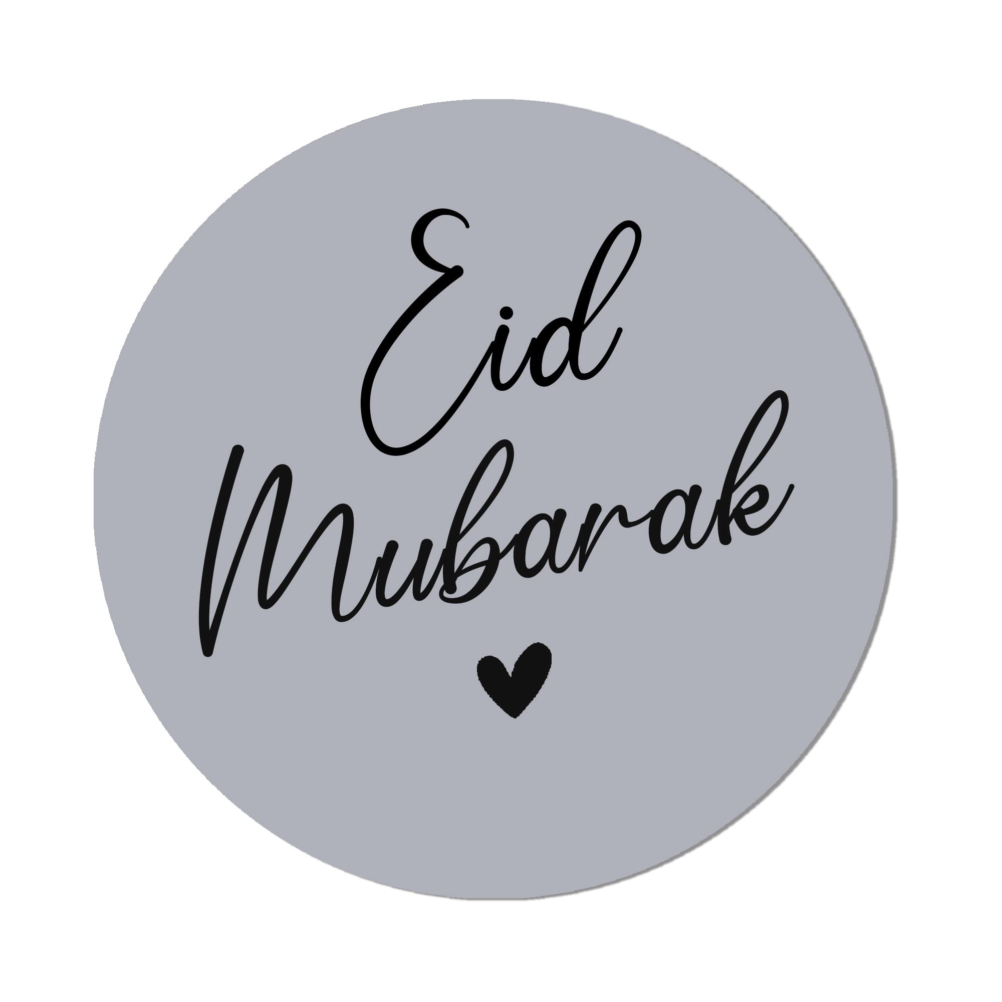Treasured Forever Grey Eid Mubarak - Eid Muslim Celebration Sticker 24 Sticker (45Mm)