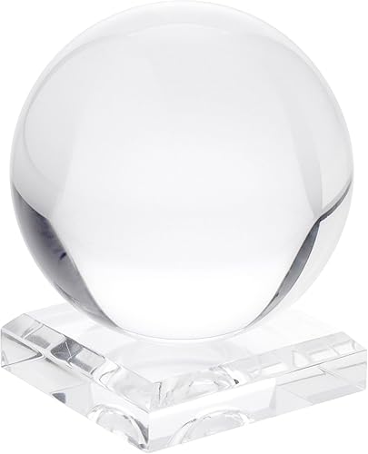 Miniatura 6 de Plymor Base de exhibición cuadrada de acrílico transparente con círculo dentado para sostener huevos, mármol, bola o esfera, 2 pulgadas de ancho x 2