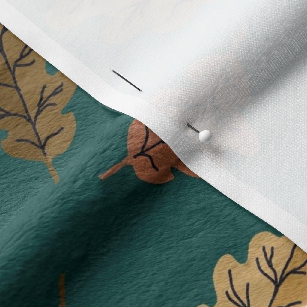 Spoonflower Fabric - Leaf Autumn Leaves Multi Green Nature Tree Fall Printed on Minky Fabric by The Yard - Sewing Baby Blankets Quilt Backing Plush