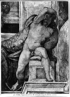 HistoricalFindings Photo: Details from The Sistine Chapel by Michelangelo. (Male Figures) 4