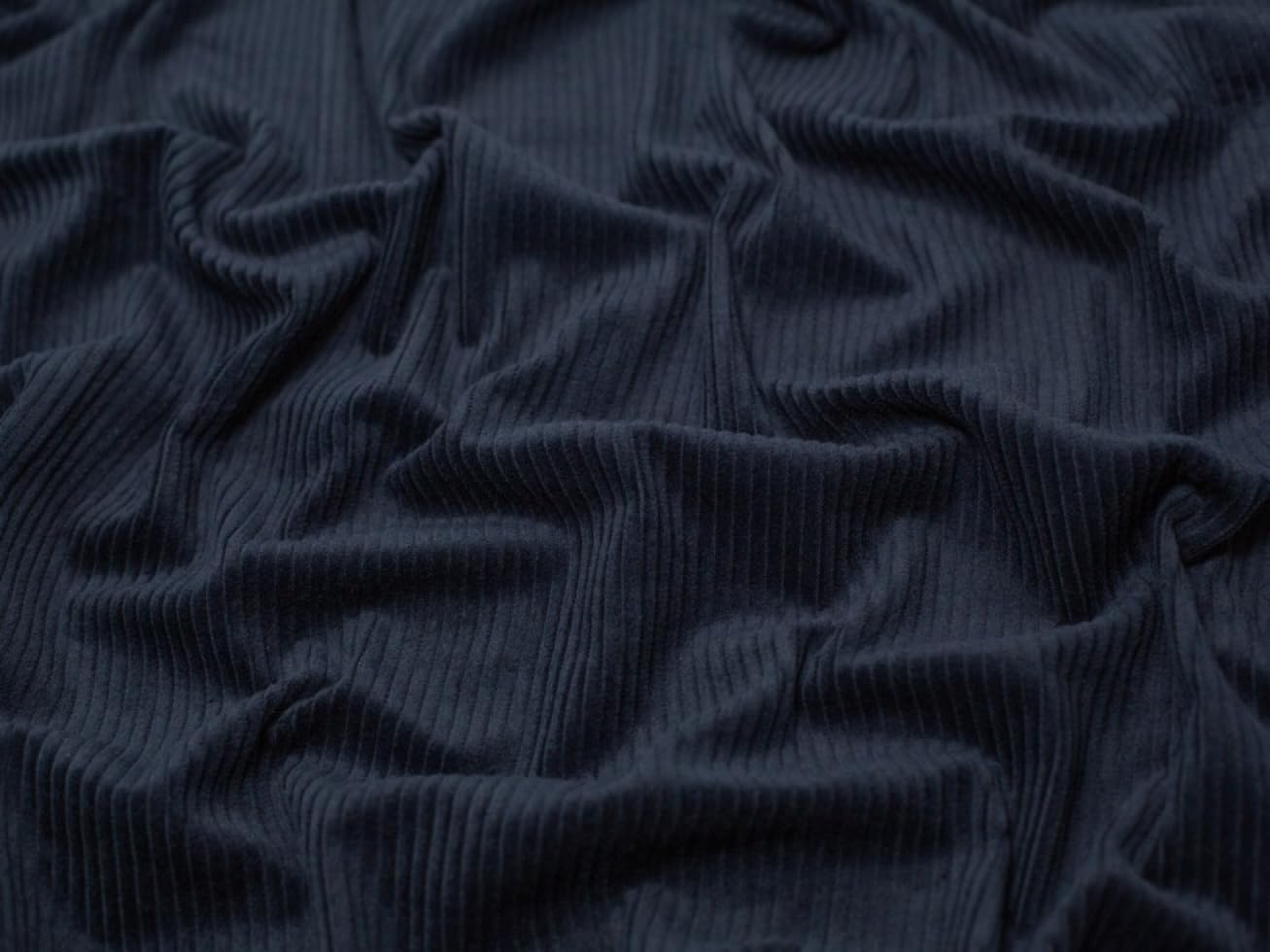 Minerva 5 Wale Cotton Jumbo Cord Fabric Navy Blue - per metre