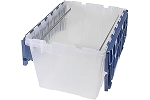 Akro-Mils Clear Plastic Hanging File Box - Stackable 12-Gallon Storage Container